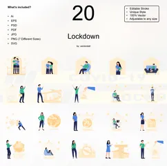 Lockdown Illustration Pack
