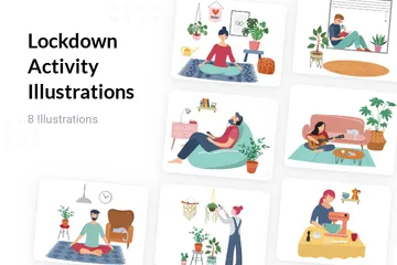 Lockdown Activity Illustration Pack