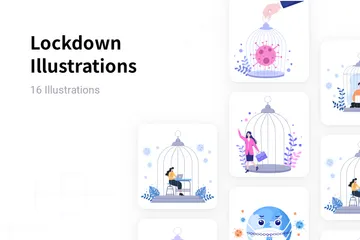 Lockdown Illustration Pack