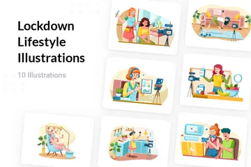 Lockdown Lifestyle Illustration Pack