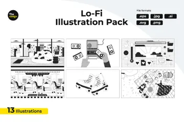 Fonds d'écran Lofi Pack d'Illustrations
