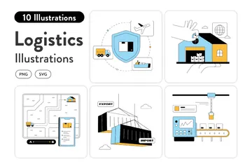 Logistic Illustration Pack