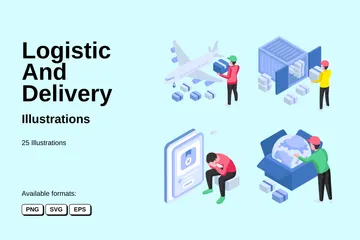 Logistic And Delivery Illustration Pack