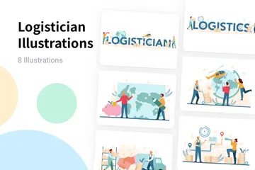 Logistician Illustration Pack