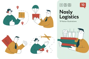 Logistics Illustration Pack