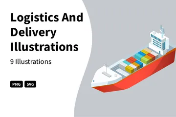 Logistics And Delivery Illustration Pack