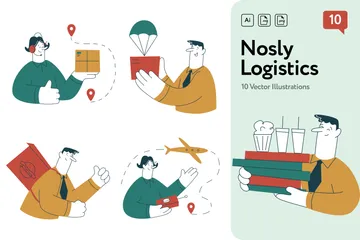 Logistik Illustrationspack