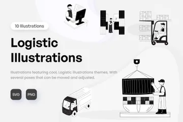 La logistique Pack d'Illustrations