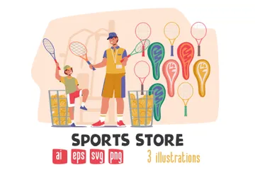 Loja de esportes Pacote de Ilustrações