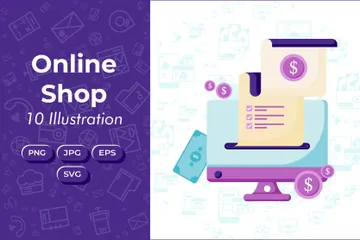 Loja online Pacote de Ilustrações