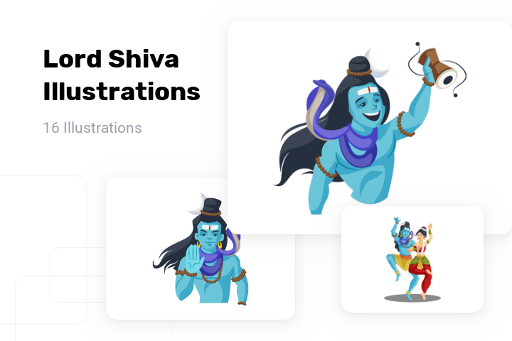 Premium Lord Shiva Illustration pack from Festival & Days Illustrations