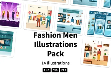 Los hombres de moda Paquete de Ilustraciones