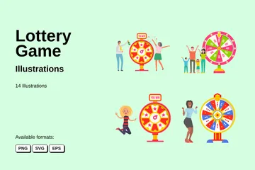 Lotteriespiel Illustrationspack