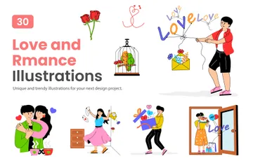 Love And Romance Illustration Pack