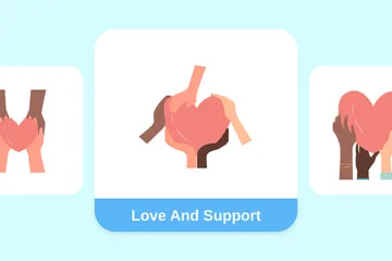 Love And Support Illustration Pack
