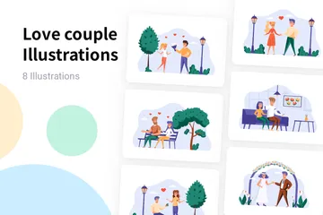 Love Couple Illustration Pack