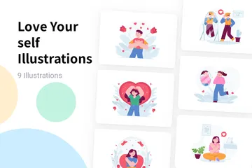Love Your Self Illustration Pack