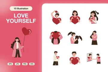 Love Yourself Illustration Pack