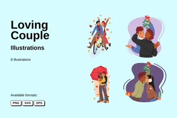 Loving Couple Illustration Pack