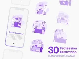 Lugares profesionales Paquete de Ilustraciones