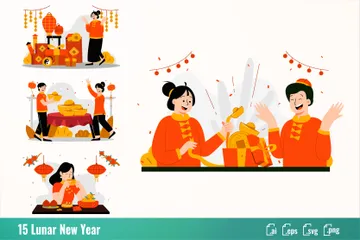 Lunar New Year Illustration Pack