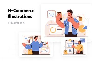 M-Commerce Illustrationspack