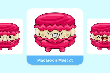 Macaroon Mascot Illustration Pack