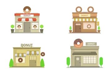 Magasin de Donut Pack d'Illustrations