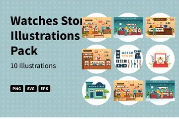 Magasin de montres Pack d'Illustrations