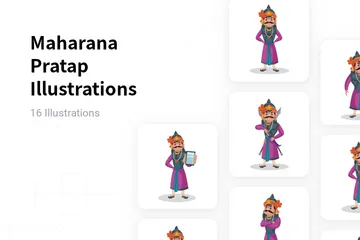 Maharana Pratap Illustration Pack