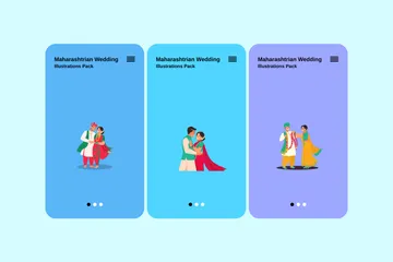 Hochzeit in Maharashtra Illustrationspack