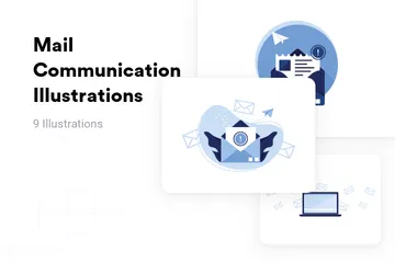 Mail Communication Illustration Pack