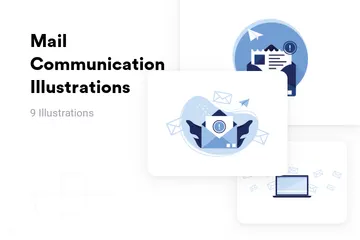 Mail Communication Illustration Pack