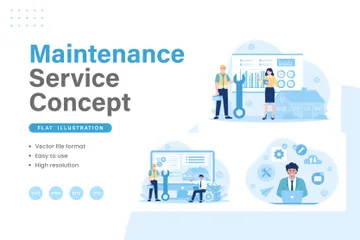 Maintenance Service Illustration Pack