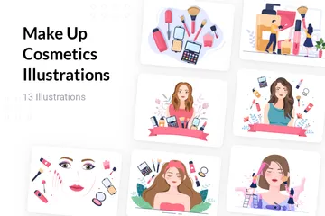 Make Up Cosmetics Illustration Pack