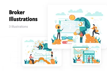 Makler Illustrationspack