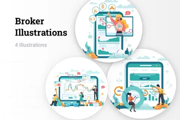 Makler Illustrationspack