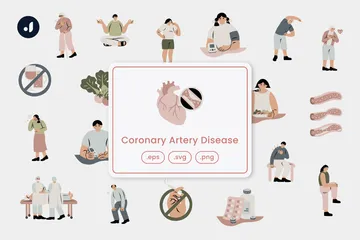 Maladie de l'artère coronaire Pack d'Illustrations