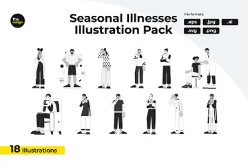 Maladies saisonnières Pack d'Illustrations