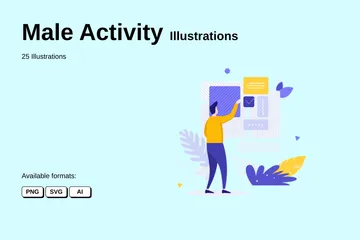 Male Activity Illustration Pack