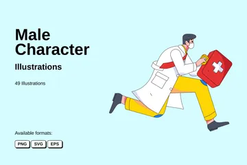 Male Character Illustration Pack