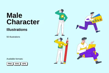 Male Character Illustration Pack