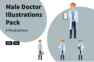 Male Doctor Illustration Pack