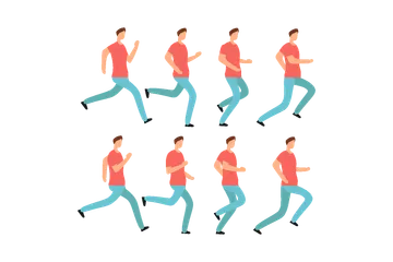 Male Jogging Illustration Pack