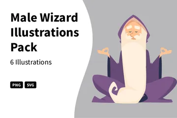 Male Wizard Illustration Pack