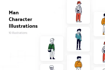 Man Character Illustration Pack