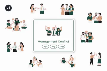 Management Conflict Illustration Pack