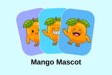 Mango-Maskottchen Illustration Pack