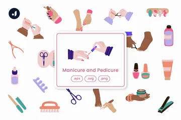 Manicure And Pedicure Illustration Pack