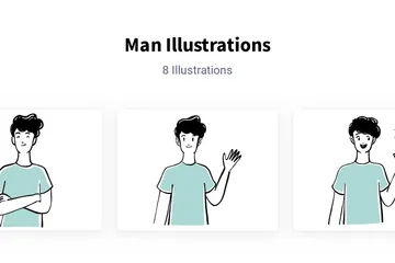 Mann Illustrationspack